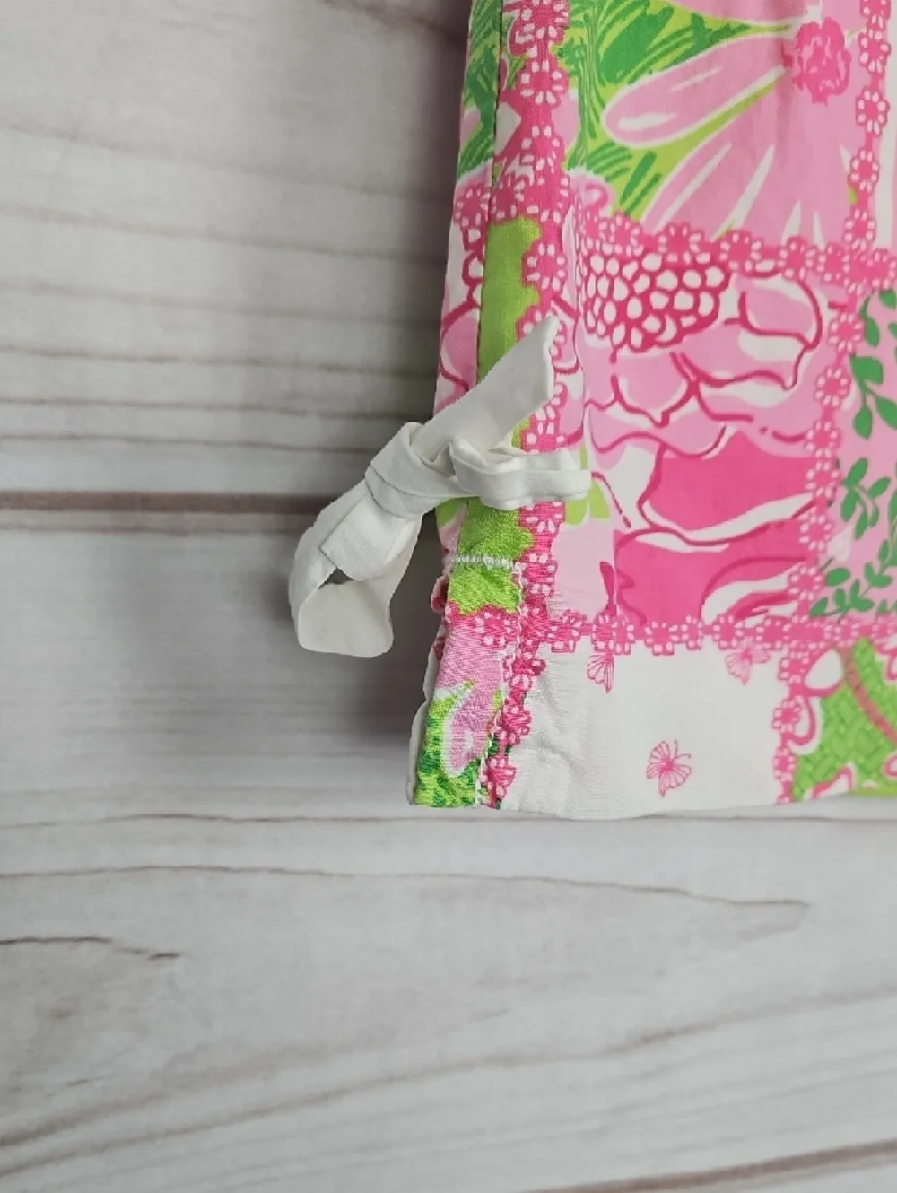Lilly Pulitzer Patchwork Floral Butterfly Print Skort | Size 8 | Pink Green - Picture 5 of 13